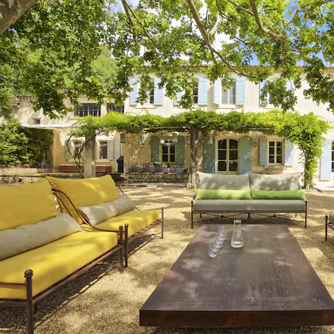 Enjoy the shade under the lemon trees