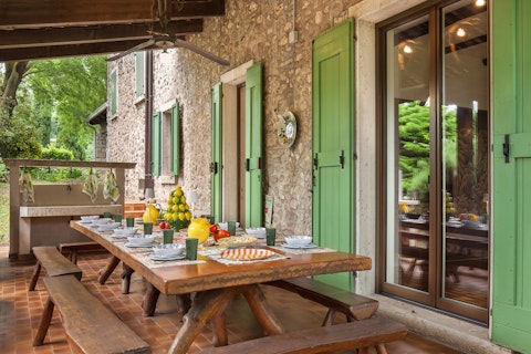 Enjoy a picnic in the shade of the covered terrace