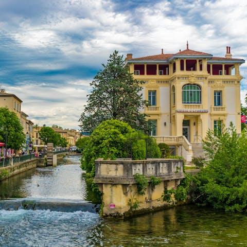 Hunt for treasure in the antique shops of L'Isle-sur-la-Sorgue, a five-minute drive away