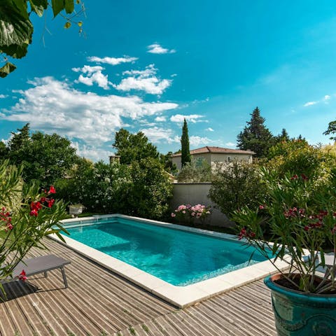 Start your day with a refreshing dip in the swimming pool