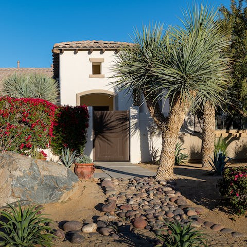 Wander around the gorgeous garden filled with desert flora