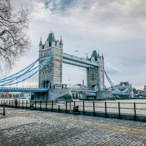 Take a stroll across London's most famous bridge, just a few minutes away
