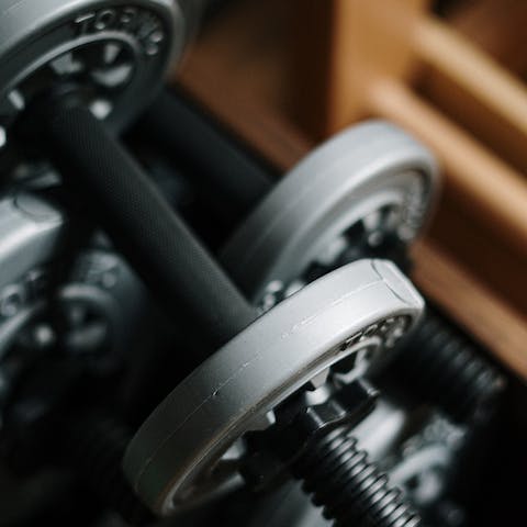Work out in the home's gym room