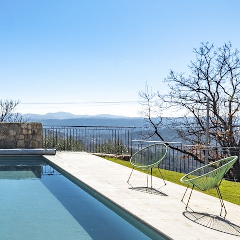 Admire the view from the pool