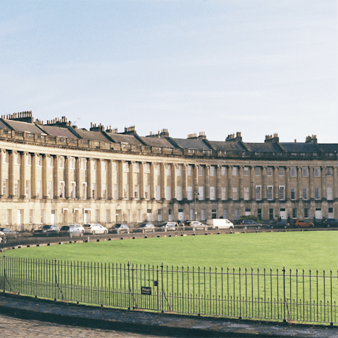 Admire the Georgian beauty of the Royal Crescent – it's a short walk away