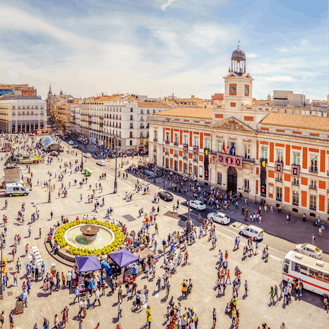 Stay in the Castellana district of Madrid within walking distance of an array of shops and restaurants