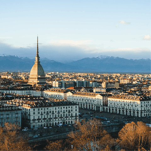 Visit Turin, less than an hour's drive away