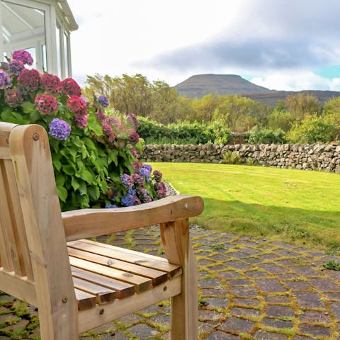 Enjoy your morning brew with a view over rolling hills