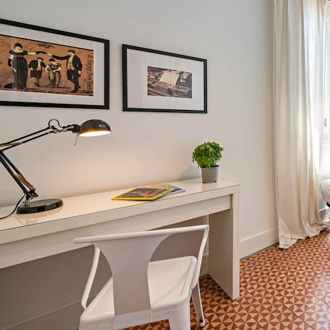 Share your experiences or catch up on emails from the dedicated workspace