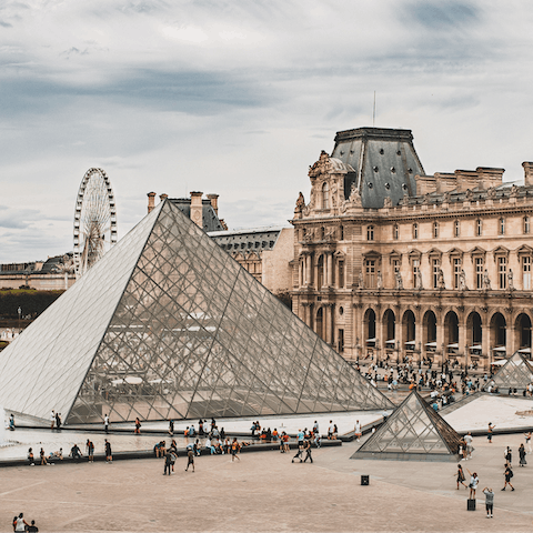 Spend hours marvelling at the collection of masterpieces housed within the Louvre Museum – it's just a ten-minute walk away