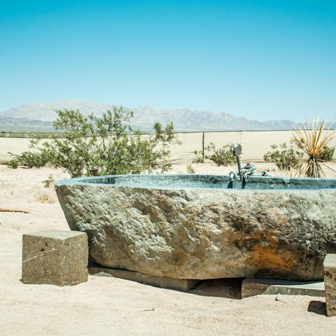Slip into the mineral rich, naturally heated spring water and feel its healing powers