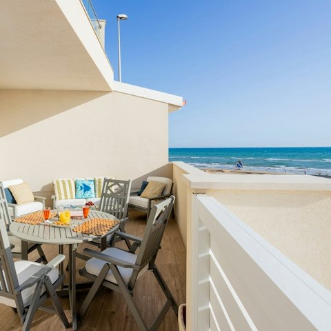 Catch the sunset from the sea-facing terrace