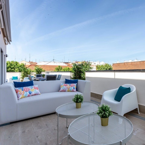 Prepare a pitcher of sangria and unwind on the rooftop terrace