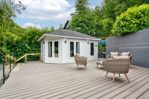 Step out onto the deck with your morning coffee or tea