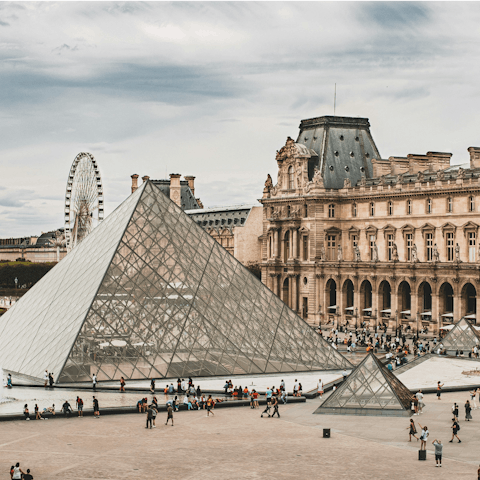 Ride the metro to central Paris and visit the Louvre