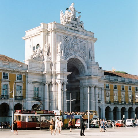 Explore Praça do Comércio, a thirty-five minute stroll from your door