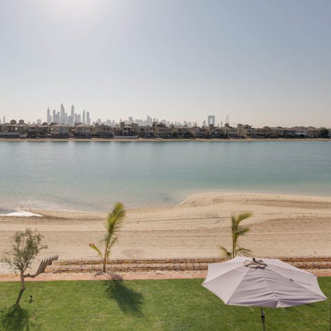 Walk for less than a minute to your private beach