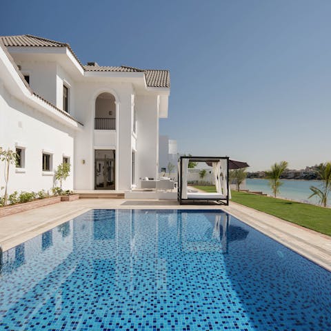 Swim in the pool with a glorious view