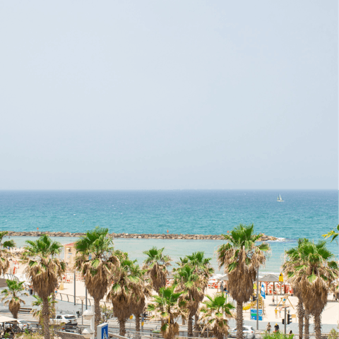 Stroll over to nearby beach for some fun in the sun