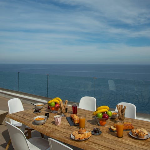 Dine alongside panoramic sea views