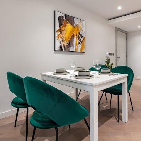 Tuck into a leisurely meal after a busy day exploring the capital