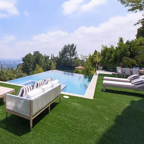 Cool off with a dip in the stunning infinity pool