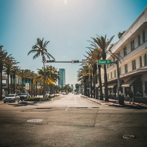 Cruise fifteen minutes to see Ocean Drive