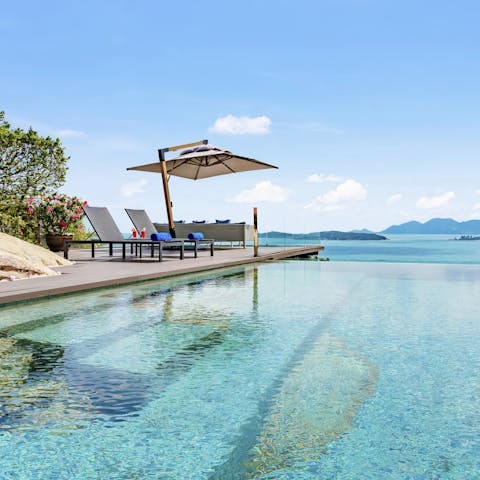 Start your days with some mornign laps in the refreshing swimming pool