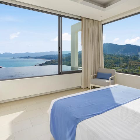 Wake up to the views overlooking the majestic scenery each morning