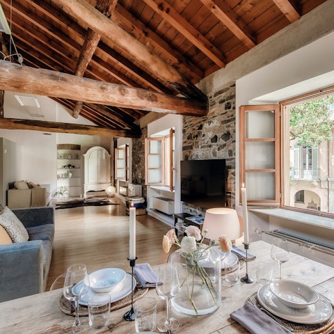 Enjoy this home's rustic charms and original features