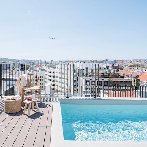 Soak up the sun from in or beside the shared pool