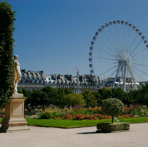 Stroll twenty minutes to the scenic Jardin des Tuileries