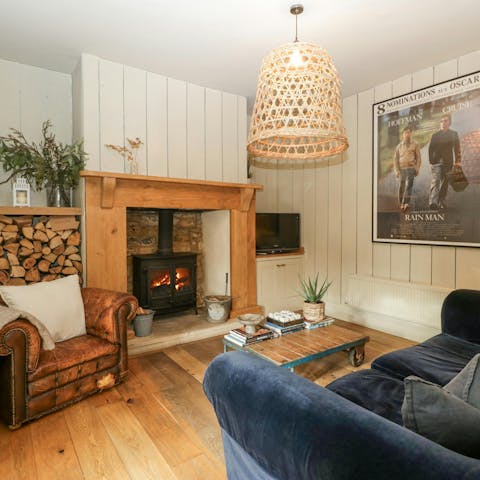 Spend cosy afternoons relaxing with drinks by the fire