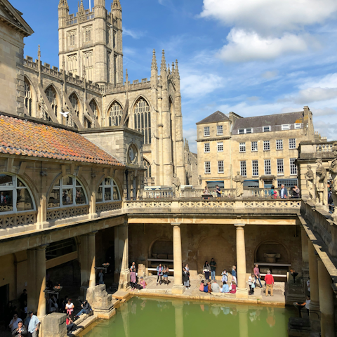 Visit the iconic Roman Baths, minutes from your stay