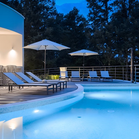 Enjoy resort-style living on the pool terrace