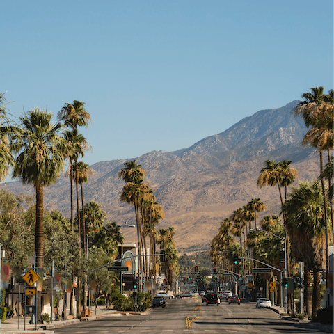 Drive to Downtown Palm Springs in four minutes