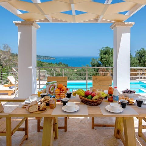 Set the table ready for a feast of tasty Greek produce