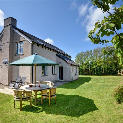 The kids will love running around in the private garden