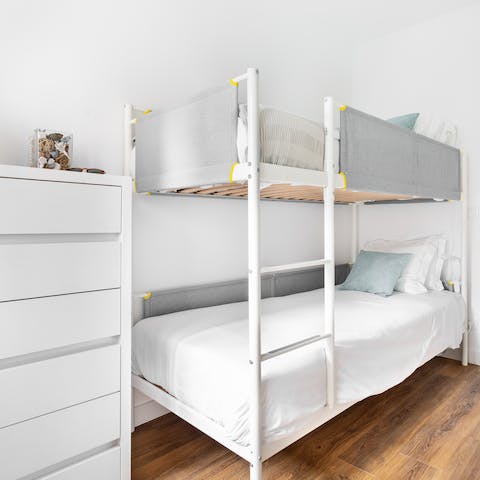 Tuck the kids up in the bunk beds at night with a bedtime story