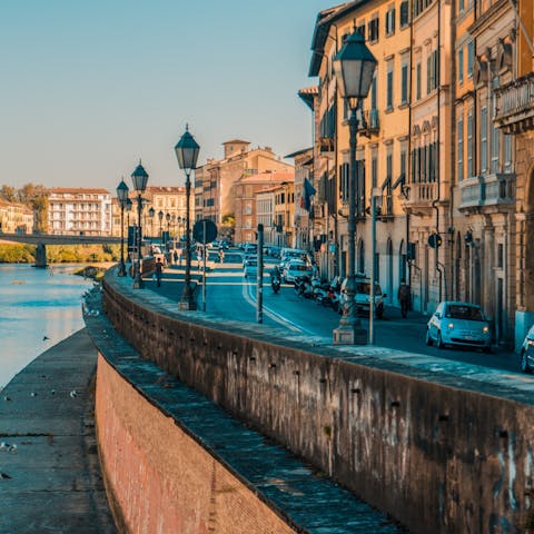 Visit the charming town of Pisa, just an eight-minute drive away
