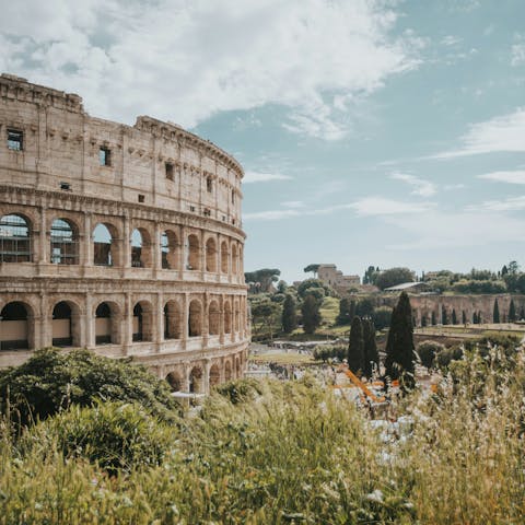 See the famous Colosseum, about twenty minutes by metro