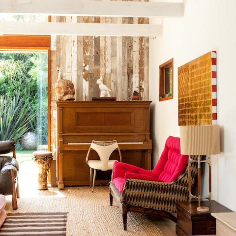 Tickle the ivories or stream music on the Sonos sound system