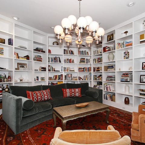 Curl up with a good book in the library