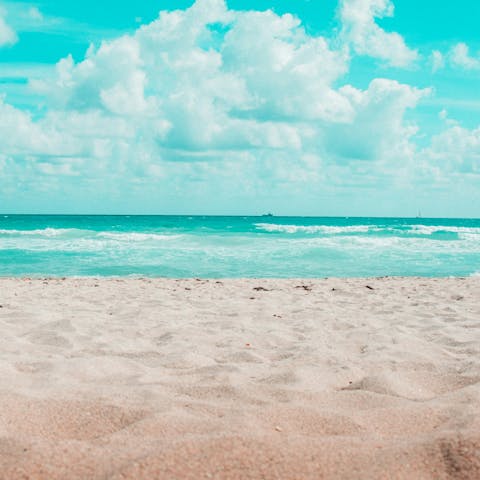 Take a dip in the cooling waters of Pane e Pomodoro beach, twenty-minute walk away