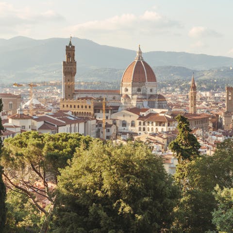 Explore Florence, including its nearby majestic cathedral