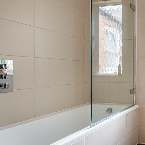 Soak in a bubble bath after a day of exploring the city