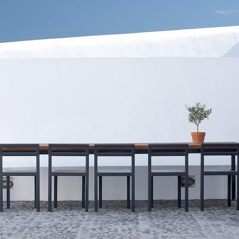 Serve up a delicious Greek meal on the patio