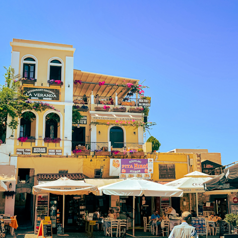 Stay a short drive from the colourful city of Rhodes