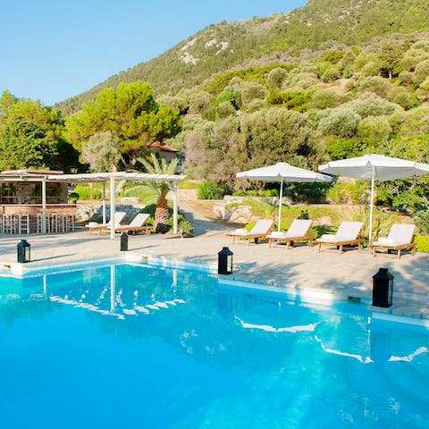 Make a splash in the swimming pool to cool off on hot days