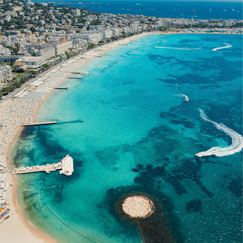 Explore the coastline, just an eight-minute stroll away